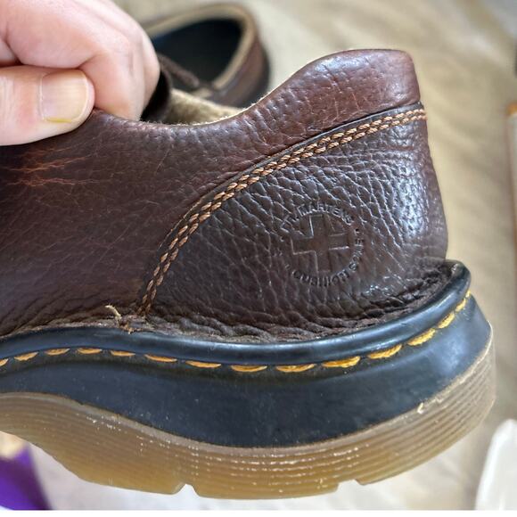 Doc Marten Ripley Brown Leather Chunky Sole Lace Up Comfort Oxfords - Picture 6 of 8